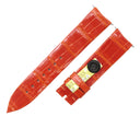 フランクミュラー FRANCK MULLER ラウンド 8035用 クロコバンド レッド クロコダイル 腕時計パーツ 未使用 純正 ベルト ショート シャイニー 17mm レッド 赤