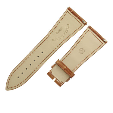 フランクミュラー FRANCK MULLER マスタースクエア 6000 H用 クロコバンド ブラウン クロコダイル 腕時計パーツ 未使用 純正 替え シャイニー 艶 26mm ブラウン 茶