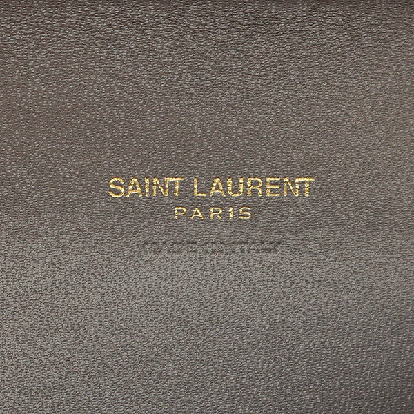 サンローラン SAINT LAURENT カサンドラ マトラッセ マルチフォールドウォレット フォグ レザー 三つ折り財布 ゴールド金具 グレージュ コンパクト ウォレット