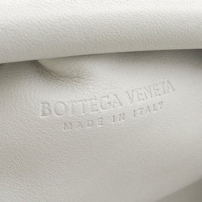 ボッテガヴェネタ BOTTEGA VENETA ミニ ザ ポーチ ショルダーバッグ  585852 ホワイト レザー 2WAYバッグ ゴールド金具 白 クロスボディ クラッチ