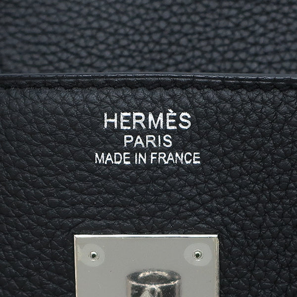 エルメス HERMES バーキン35 ブラック トゴ ハンドバッグ シルバー金具 黒