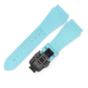 クストス CVSTOS チャレンジ用 ラバーバンド ブルー ラバー ステンレススチール 腕時計パーツ 純正 ラバー ベルト ストラップ バンド 純正SS製バックル付き 22mm 青 水色