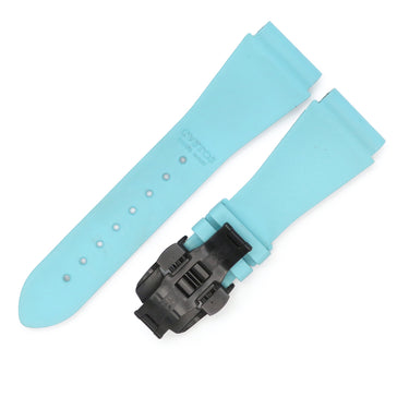 クストス CVSTOS チャレンジ用 ラバーバンド ブルー ラバー ステンレススチール 腕時計パーツ 純正 ラバー ベルト ストラップ バンド 純正SS製バックル付き 22mm 青 水色