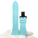 クストス CVSTOS チャレンジ用 ラバーバンド ブルー ラバー ステンレススチール 腕時計パーツ 純正 ラバー ベルト ストラップ バンド 純正SS製バックル付き 22mm 青 水色