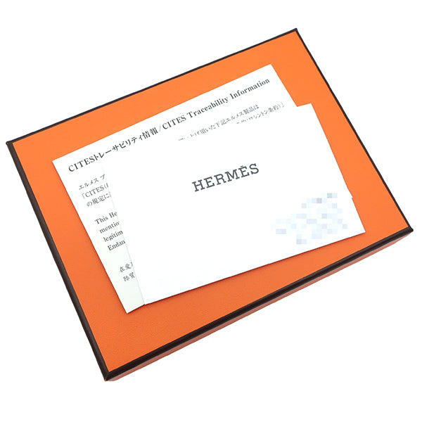 エルメス HERMES ベアンコンパクト ヴェールデュー アリゲーター 二つ折り財布 ゴールド金具 新品 未使用 緑 クロコ