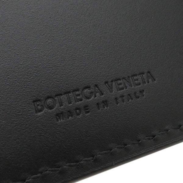 ボッテガヴェネタ BOTTEGA VENETA イントレチャート 113993V47W11000 ブラック レザー 二つ折り財布 黒 札入れ 新品 未使用