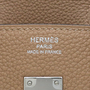 エルメス HERMES バーキン25 チャイ トリヨンモーリス ハンドバッグ シルバー金具 茶