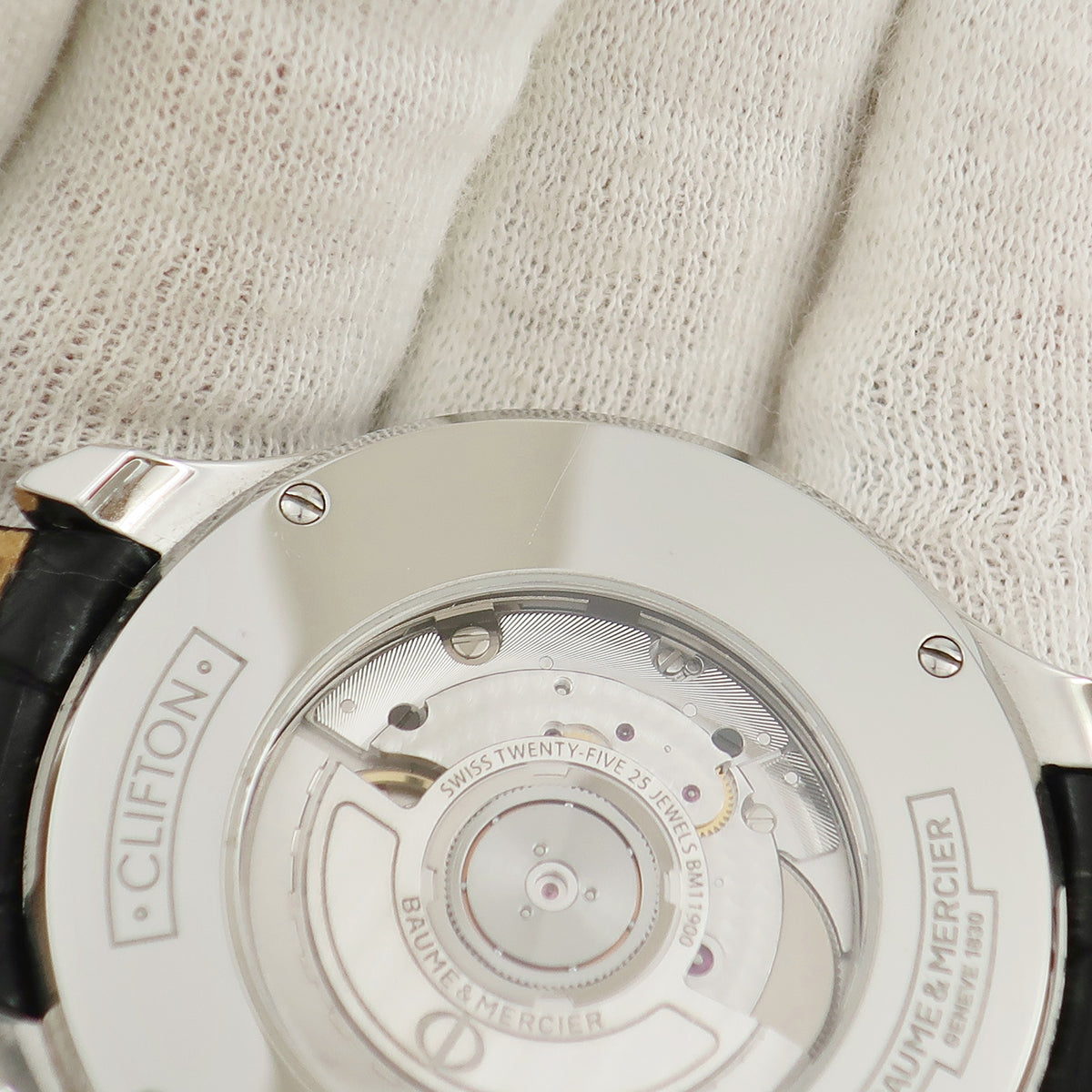 ボーム&メルシエ BAUME&MERCIER クリフトン  トリプルカレンダー ムーンフェイズ MOA10055 自動巻き メンズ バー アラビア シルバー