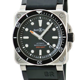 ベル&ロス BELL＆ROSS BR03-92 ダイバー BR0392-D-BL-ST/SRB 自動巻き メンズ 新品同様品 オートマ 夜光 ブラック スクエア