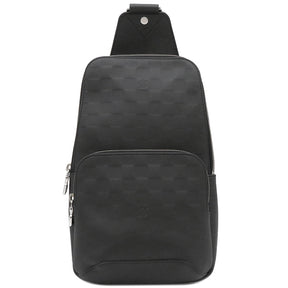 ルイヴィトン LOUIS VUITTON アヴェニュー スリングバッグ N41720 ブラック ダミエ アンフィニ ボディバッグ シルバー金具 黒 クロスボディ