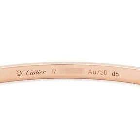 カルティエ Cartier LOVE ラブブレス SM B6047317 ピンクゴールド K18PG #17 ブレスレット 750 18K 18金 RG ローズゴールド