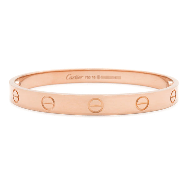 カルティエ Cartier LOVE ラブブレス B6067416 ピンクゴールド K18PG #16 ブレスレット 750 18K 18金 バングル