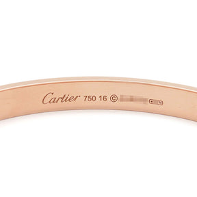 カルティエ Cartier LOVE ラブブレス B6067416 ピンクゴールド K18PG #16 ブレスレット 750 18K 18金 バングル