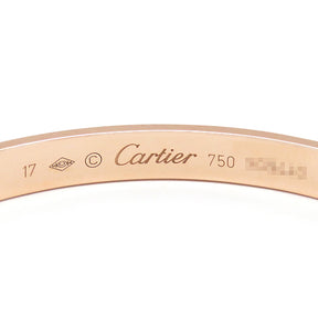 カルティエ Cartier LOVE ラブブレス オープン B6032617 ピンクゴールド K18PG #17 ブレスレット 750 18K 18金 バングル