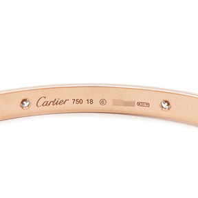 カルティエ Cartier LOVE ラブブレス ハーフダイヤ 4Pダイヤ B6069918 ピンクゴールド K18PG ダイヤモンド #18 ブレスレット 750PG RG 18K 18金