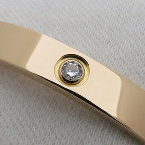 カルティエ Cartier LOVE ラブブレス ハーフダイヤ 4Pダイヤ B6069918 ピンクゴールド K18PG ダイヤモンド #18 ブレスレット 750PG RG 18K 18金