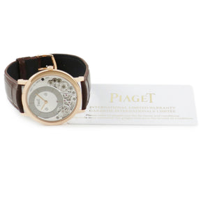 ピアジェ PIAGET アルティプラノ G0A39110 手巻き メンズ K18PG無垢 スケルトン オフセンター グレー 世界最薄