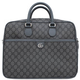 グッチ GUCCI オフディア ミディアム ブリーフケース 792116 グレー GGスプリームキャンバス レザー ビジネスバッグ シルバー金具 書類バッグ