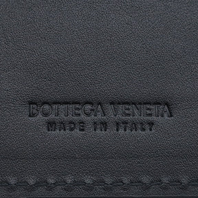 ボッテガヴェネタ BOTTEGA VENETA イントレチャート 123180V46511143 ブラック レザー 二つ折り財布 ブラック金具 新品 未使用 黒 マネークリップ