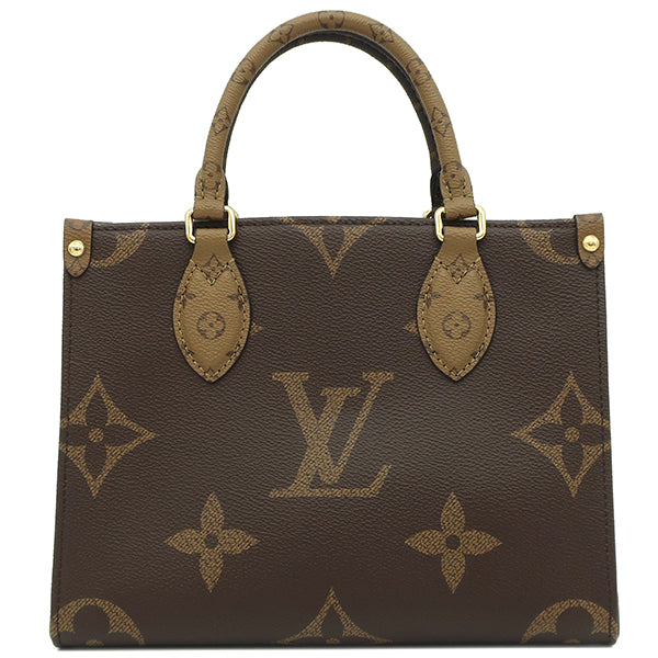 ルイヴィトン LOUIS VUITTON オンザゴー PM  M46373 モノグラム×モノグラムリバース モノグラムキャンバス モノグラムリバースキャンバス 2WAYバッグ ゴールド金具 新品 未使用 茶 トート ショルダー コインケース