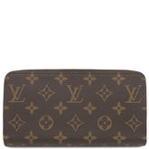 ルイヴィトン LOUIS VUITTON ジッピー ウォレット M42616 モノグラム モノグラムキャンバス 長財布 ゴールド金具 茶 ラウンドファスナー