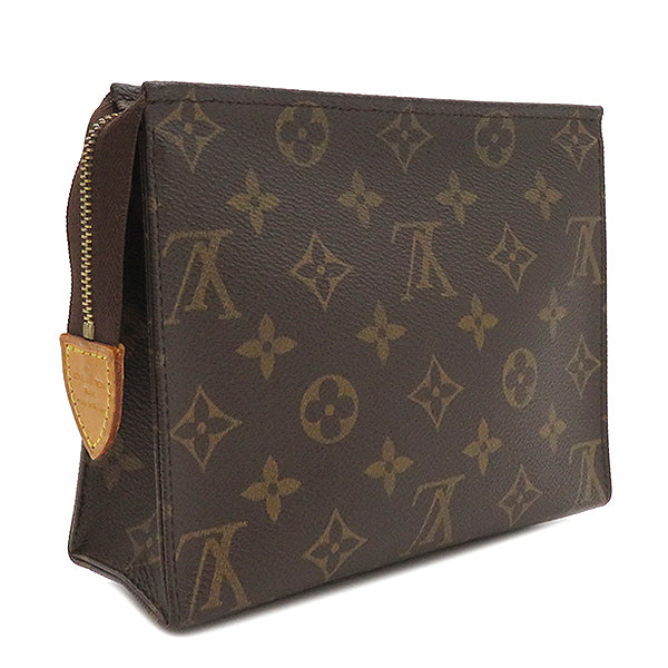 ルイヴィトン LOUIS VUITTON ポシェット トワレット 19 M47544 モノグラム モノグラムキャンバス ポーチ ゴールド金具 茶 化粧ポーチ 小物入れ