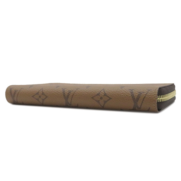 ルイヴィトン LOUIS VUITTON ジッピーウォレット M82444 モノグラムリバース モノグラムリバースキャンバス 長財布 ゴールド金具 茶 ラウンドファスナー