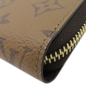 ルイヴィトン LOUIS VUITTON ジッピーウォレット M82444 モノグラムリバース モノグラムリバースキャンバス 長財布 ゴールド金具 茶 ラウンドファスナー