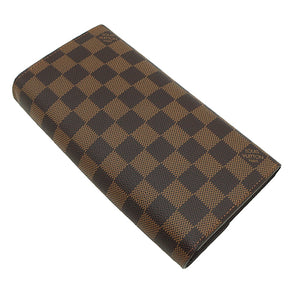 ルイヴィトン LOUIS VUITTON ポルトフォイユ ローズベリー N63017 ダミエエベヌ ダミエキャンバス 長財布 ゴールド金具 茶 二つ折り イニシャル刻印入り