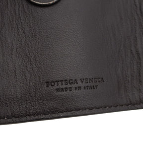 ボッテガヴェネタ BOTTEGA VENETA イントレチャート ブラウン レザー キーケース ガンメタル金具 茶 鍵入れ 4本 4連