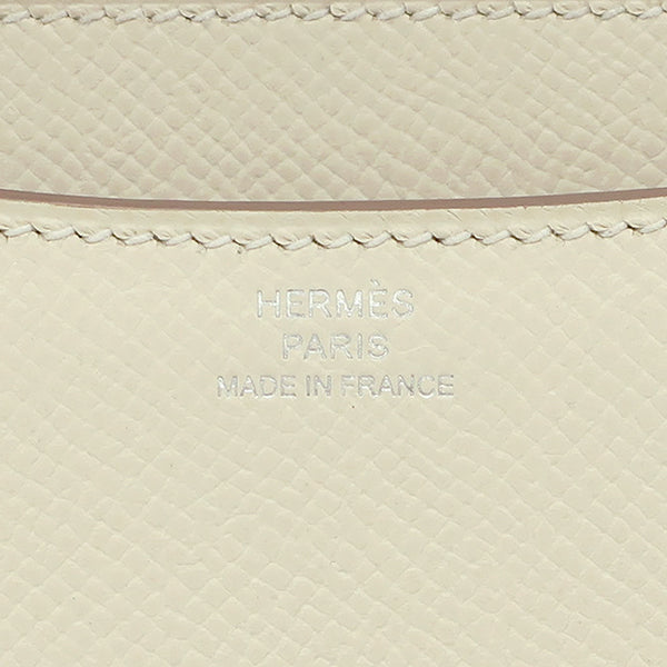 エルメス HERMES コンスタンス3 ミニ クレ ヴォーエプソン ショルダーバッグ シルバー金具 オフホワイト