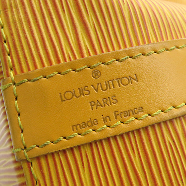 ルイヴィトン LOUIS VUITTON プチノエ M44109 タッシリイエロー エピレザー ショルダーバッグ ゴールド金具 巾着 黄