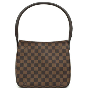 ルイヴィトン LOUIS VUITTON ルーピング MM N51157 ダミエエベヌ ダミエキャンバス ショルダーバッグ ゴールド金具 茶 肩掛け