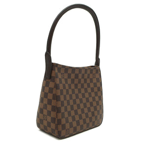 ルイヴィトン LOUIS VUITTON ルーピング MM N51157 ダミエエベヌ ダミエキャンバス ショルダーバッグ ゴールド金具 茶 肩掛け