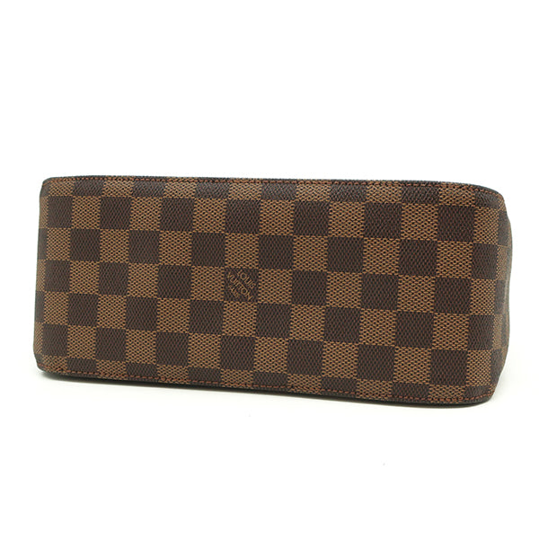 ルイヴィトン LOUIS VUITTON ルーピング MM N51157 ダミエエベヌ ダミエキャンバス ショルダーバッグ ゴールド金具 茶 肩掛け