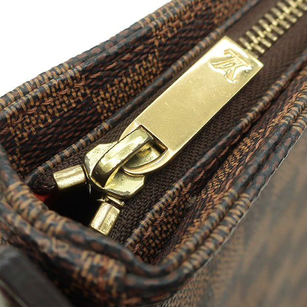 ルイヴィトン LOUIS VUITTON ルーピング MM N51157 ダミエエベヌ ダミエキャンバス ショルダーバッグ ゴールド金具 茶 肩掛け