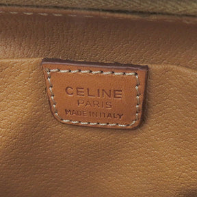 セリーヌ CELINE マカダム柄 ポーチ ブラウン PVC レザー ポーチ ゴールド金具  小物入れ