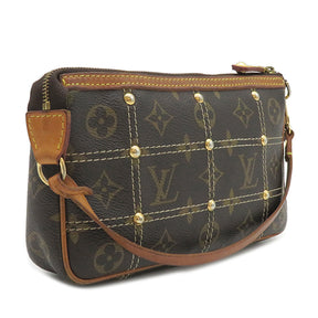 ルイヴィトン LOUIS VUITTON ポシェット アクセソワール M40141 モノグラムリヴェット モノグラムキャンバス アクセサリーポーチ ゴールド金具 茶 ポーチ ハンドバッグ