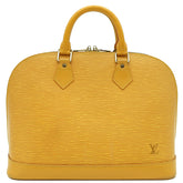 ルイヴィトン LOUIS VUITTON アルマ PM M52419 タッシリイエロー エピレザー ハンドバッグ ゴールド金具 黄 鍵・パドロック欠品