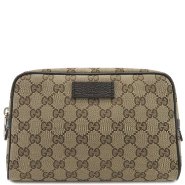 グッチ GUCCI GG ウエストバッグ 449174 ベージュ×ブラウン GGキャンバス レザー ボディバッグ シルバー金具 茶 GG柄 ベルトバッグ