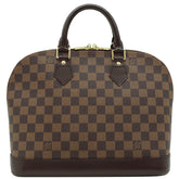 ルイヴィトン LOUIS VUITTON アルマ PM M51130 ダミエエベヌ ダミエキャンバス ハンドバッグ ゴールド金具 茶 鍵・パドロック欠品