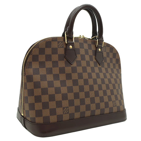 ルイヴィトン LOUIS VUITTON アルマ PM M51130 ダミエエベヌ ダミエキャンバス ハンドバッグ ゴールド金具 茶 鍵・パドロック欠品