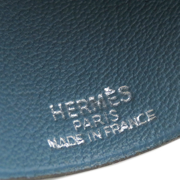 エルメス HERMES クロシェット  ブルージーン スイフト ネックレス シルバー金具 青 キーリング ネックストラップ