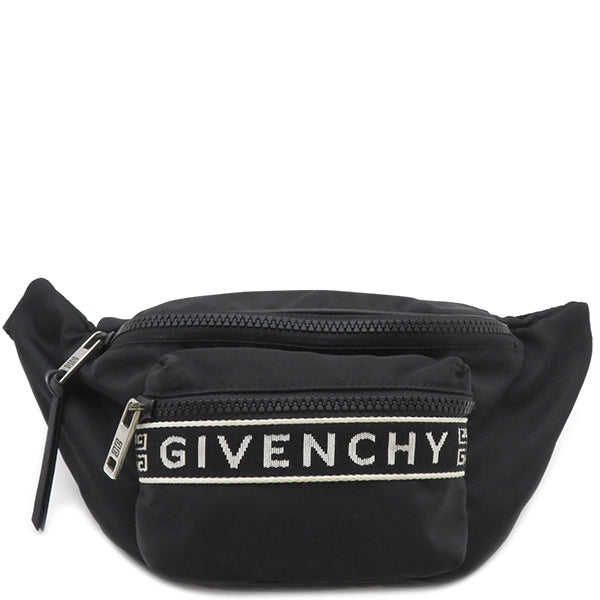 ジバンシイ GIVENCHY ロゴ BK5037K0B5 ブラック ナイロン ウエストバッグ シルバー金具 黒 ウエストポーチ ボディバッグ