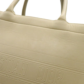 クリスチャン・ディオール Christian Dior Book Tote バッグ ミディアム M1296ZGSB ベージュ レザー トートバッグ ハンドバッグ トートバッグ