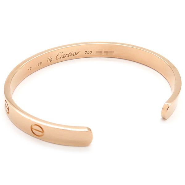 カルティエ Cartier LOVE ラブブレス オープン B6032617 ピンクゴールド K18PG #17 ブレスレット 750 18K 18金 バングル