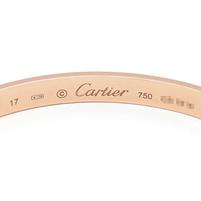 カルティエ Cartier LOVE ラブブレス オープン B6032617 ピンクゴールド K18PG #17 ブレスレット 750 18K 18金 バングル