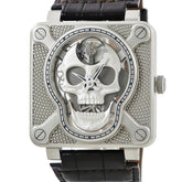 ベル&ロス BELL＆ROSS BR01 ラフィング スカル BR01-SKULL-SK-ST 手巻き メンズ 笑うガイコツ 角型 限定