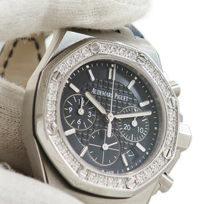 オーデマピゲ AUDEMARS PIGUET ロイヤルオーク オフショア クロノ 26231ST.ZZ.D002CA.01 自動巻き レディース 純正ダイヤ ブラック