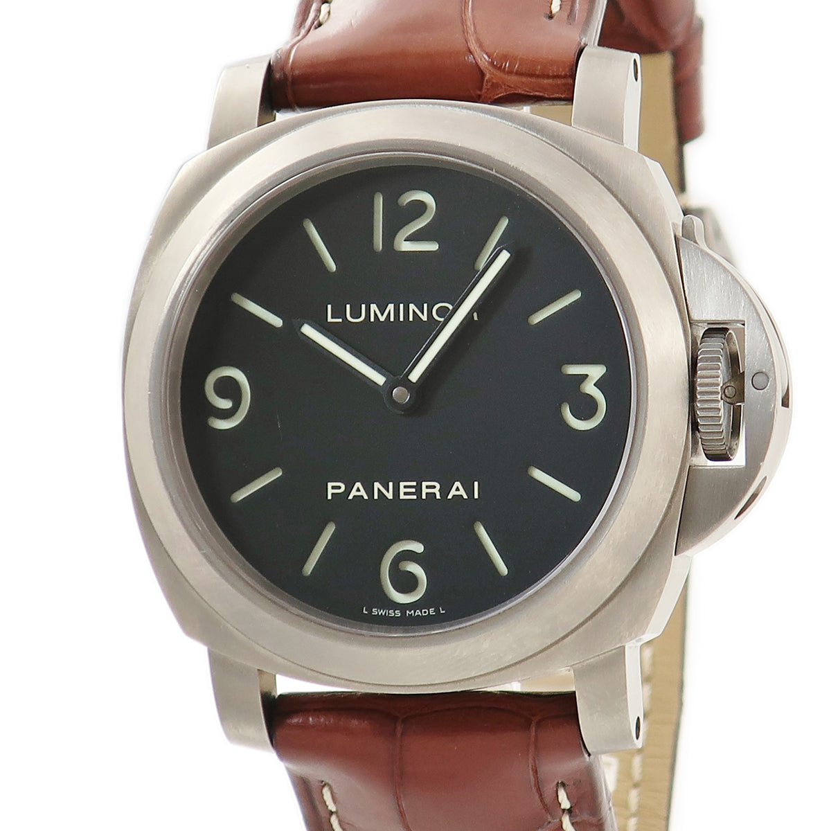 パネライ PANERAI ルミノール ベース PAM00176 手巻き メンズ M番 ブラック